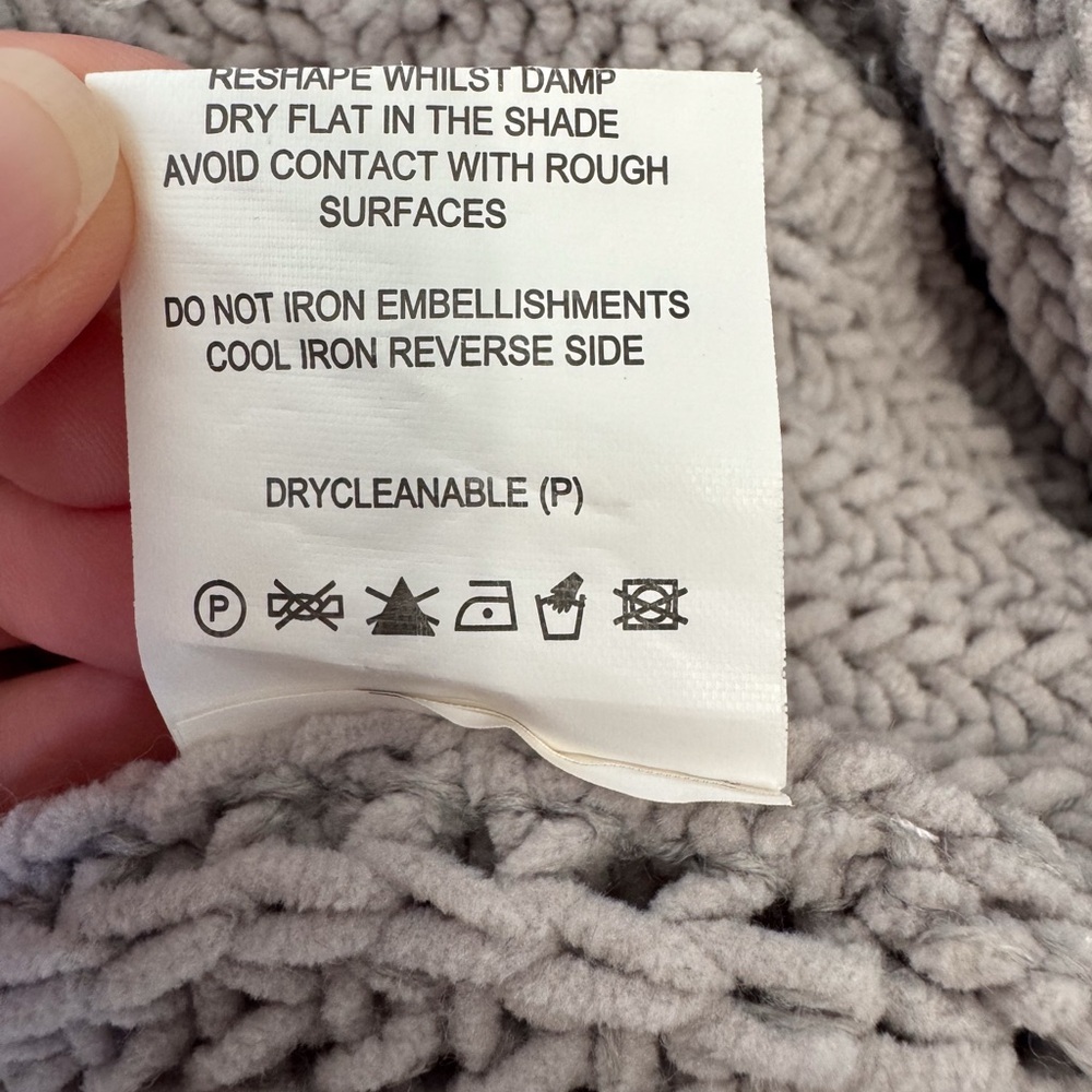 Esther Boutique Gray Soft Sweater Cardigan NWOT - Picture 13 of 15